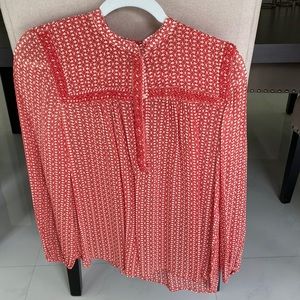 Burnt deep orange blouse from Lucky